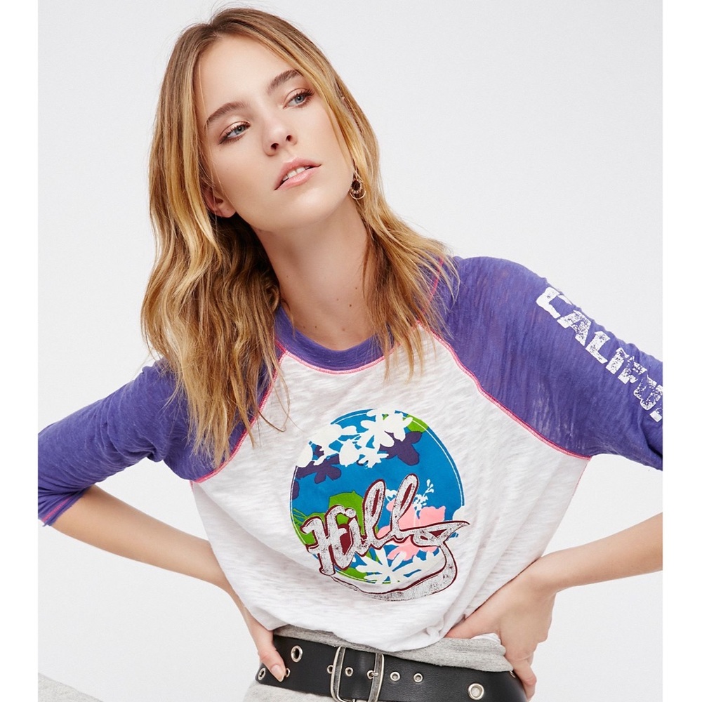 Free people semi sheer the hills tee